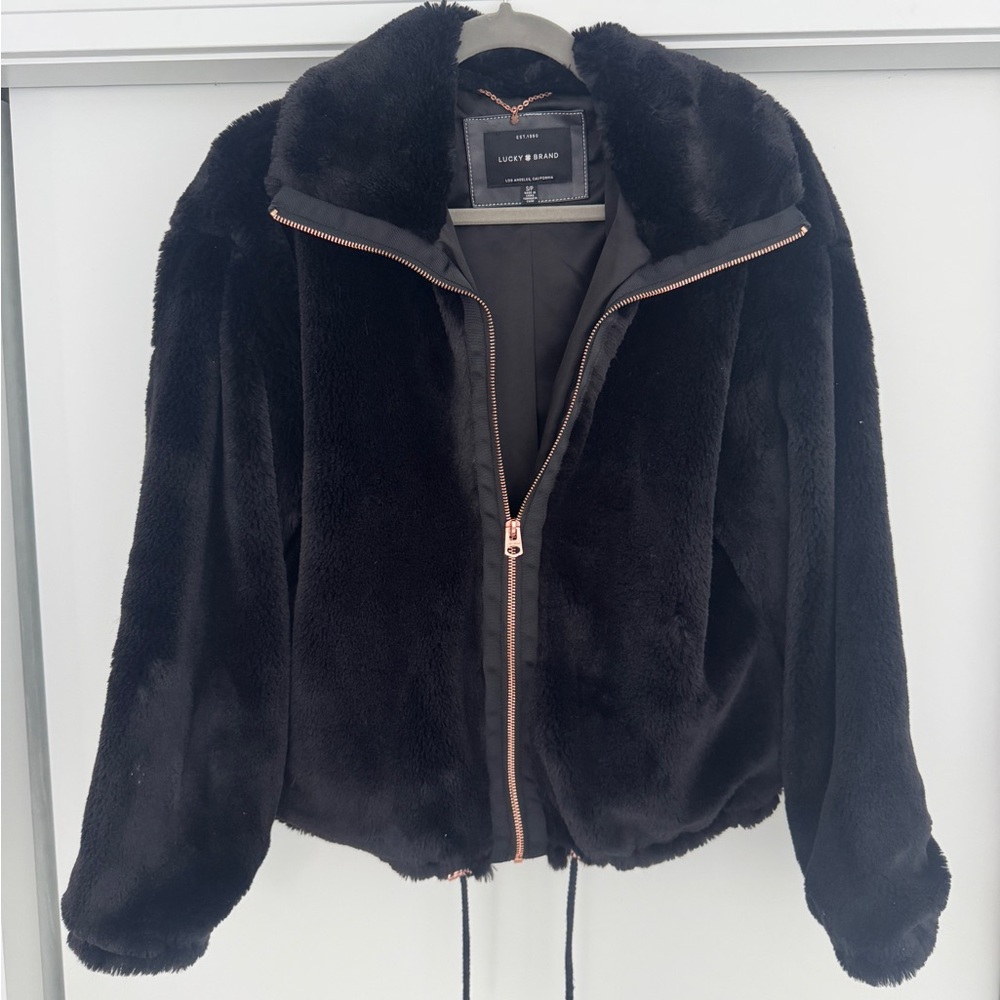 Lucky Brand Black Teddy Jacket